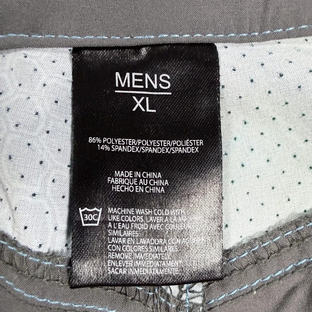HUK Fishing Shorts Mens XL Gray Hybrid Boardshorts Swim Trunks P0000545
